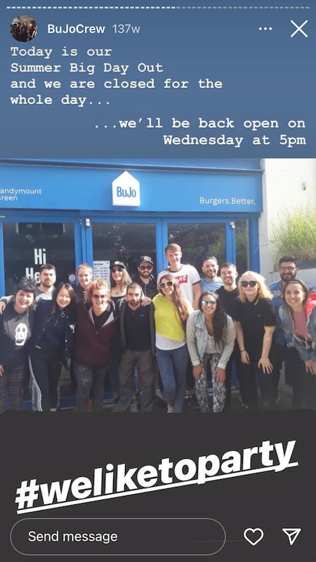 BuJo Team Instagram Story